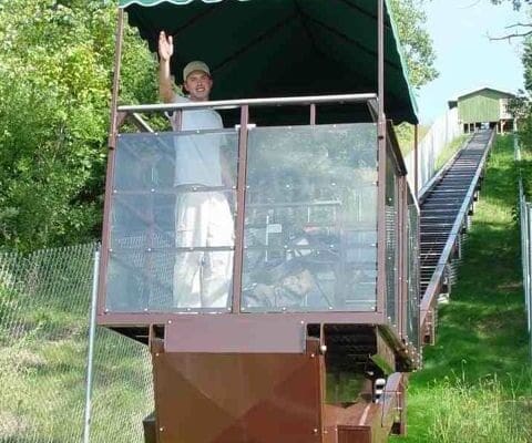 Wisconsin Golf Course Commercial Outdoor Elevator Lift Project With Large Car and Canopy