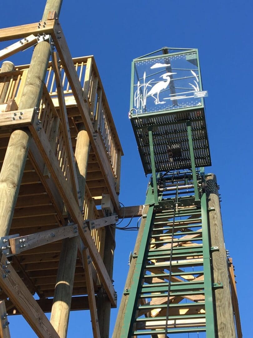 Hill Hiker commercial inclined elevator lift at Maryland River Park observation tower