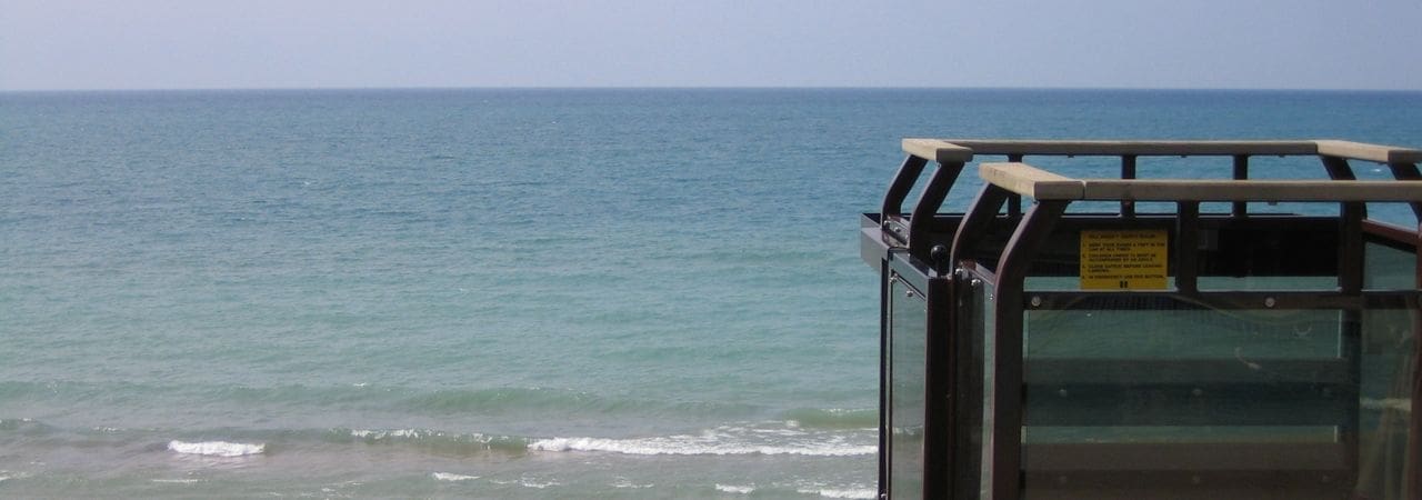 Ocean view provided by the Hill Hiker hillside lift system